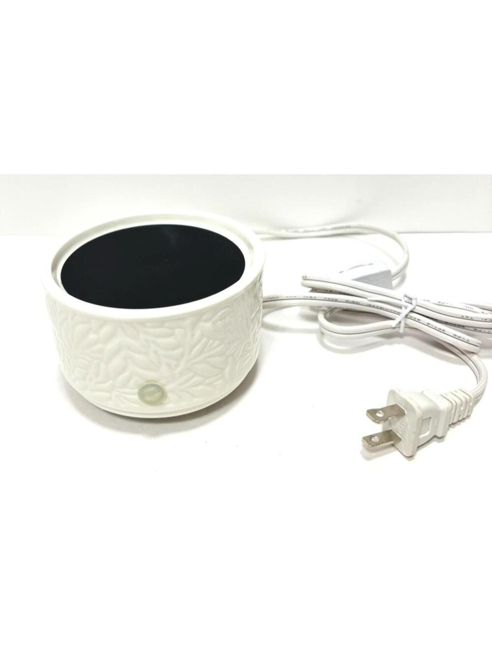 White Electric Wax Warmer Plug-In with On/Off Rotating Dial Switch New